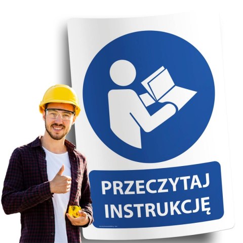 Naklejka 20x30 cm PRZECZYTAJ INSTRUKCJĘ Naklejka 20x30 cm PRZECZYTAJ INSTRUKCJĘ