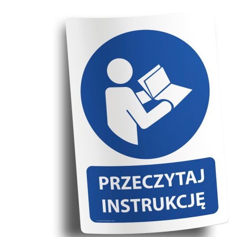 Naklejka 20x30 cm PRZECZYTAJ INSTRUKCJĘ Naklejka 20x30 cm PRZECZYTAJ INSTRUKCJĘ