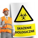 Naklejka 20x30 cm SKAŻENIE BIOLOGICZNE