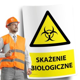 Naklejka 20x30 cm SKAŻENIE BIOLOGICZNE
