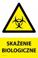 Naklejka 20x30 cm SKAŻENIE BIOLOGICZNE