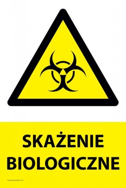 Naklejka 20x30 cm SKAŻENIE BIOLOGICZNE