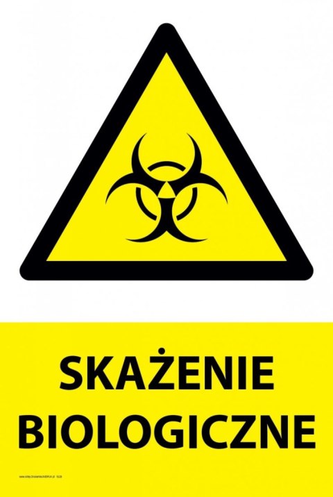 Naklejka 20x30 cm SKAŻENIE BIOLOGICZNE Naklejka 20x30 cm SKAŻENIE BIOLOGICZNE