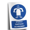 Naklejka 20x30 cm STOSUJ FARTUCH OCHRONNY