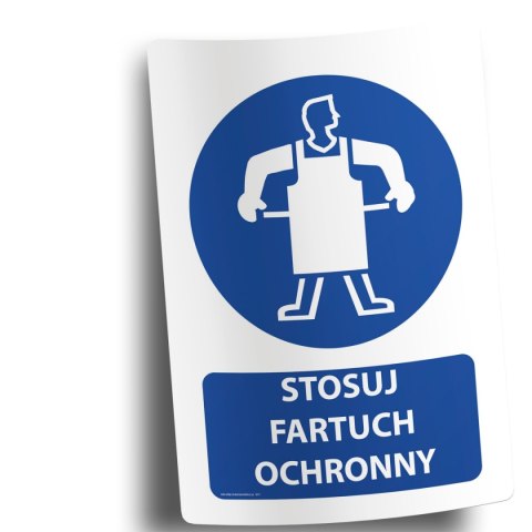 Naklejka 20x30 cm STOSUJ FARTUCH OCHRONNY Naklejka 20x30 cm STOSUJ FARTUCH OCHRONNY