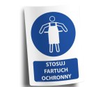 Naklejka 20x30 cm STOSUJ FARTUCH OCHRONNY