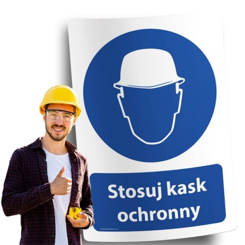 Naklejka 20x30 cm STOSUJ KASK OCHRONNY Naklejka 20x30 cm STOSUJ KASK OCHRONNY