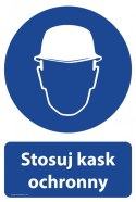 Naklejka 20x30 cm STOSUJ KASK OCHRONNY
