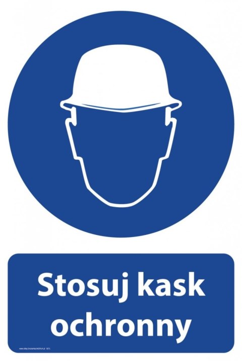 Naklejka 20x30 cm STOSUJ KASK OCHRONNY Naklejka 20x30 cm STOSUJ KASK OCHRONNY