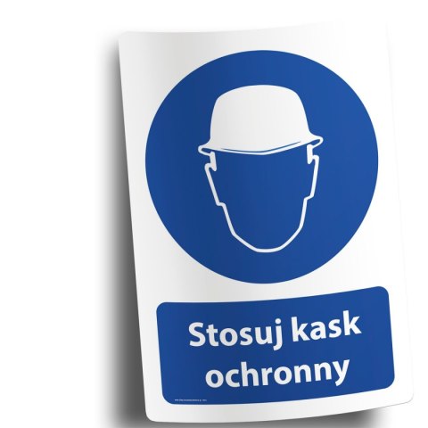 Naklejka 20x30 cm STOSUJ KASK OCHRONNY Naklejka 20x30 cm STOSUJ KASK OCHRONNY