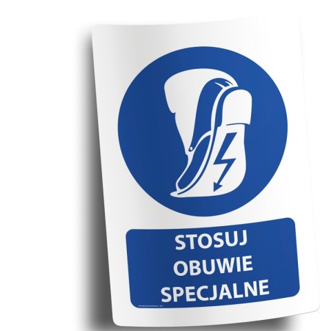 Naklejka 20x30 cm STOSUJ OBUWIE SPECJALNE Naklejka 20x30 cm STOSUJ OBUWIE SPECJALNE