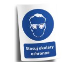 Naklejka 20x30 cm STOSUJ OKULARY OCHRONNE