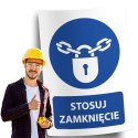 Naklejka 20x30 cm STOSUJ ZAMKNIĘCIE