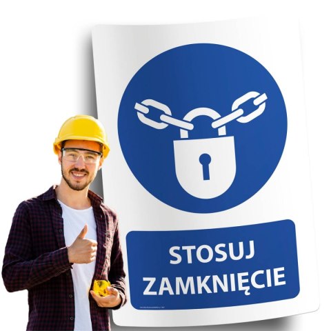 Naklejka 20x30 cm STOSUJ ZAMKNIĘCIE Naklejka 20x30 cm STOSUJ ZAMKNIĘCIE