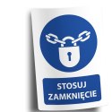 Naklejka 20x30 cm STOSUJ ZAMKNIĘCIE
