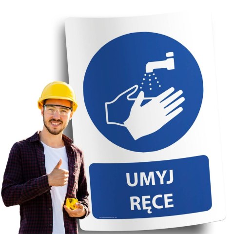 Naklejka 20x30 cm UMYJ RĘCE Naklejka 20x30 cm UMYJ RĘCE