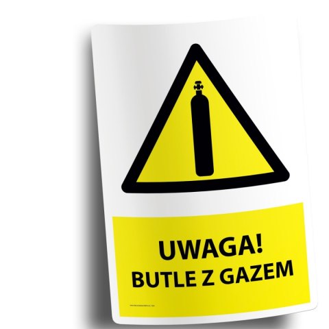 Naklejka 20x30 cm UWAGA BUTLE Z GAZEM Naklejka 20x30 cm UWAGA BUTLE Z GAZEM
