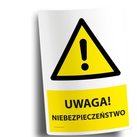 Naklejka 20x30 cm UWAGA NIEBEZPIECZEŃSTWO Naklejka 20x30 cm UWAGA NIEBEZPIECZEŃSTWO