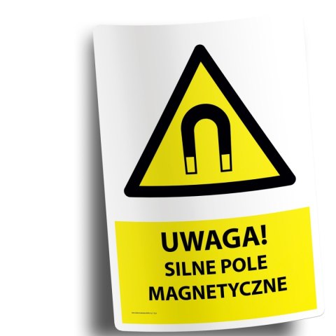 Naklejka 20x30 cm UWAGA SILNE POLE MAGNETYCZNE Naklejka 20x30 cm UWAGA SILNE POLE MAGNETYCZNE