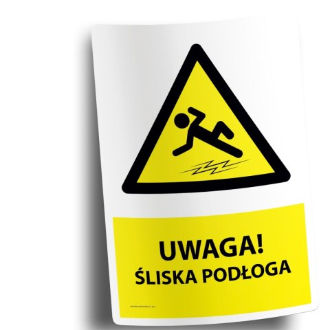 Naklejka 20x30 cm UWAGA ŚLISKA PODŁOGA Naklejka 20x30 cm UWAGA ŚLISKA PODŁOGA