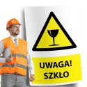 Naklejka 20x30 cm UWAGA SZKŁO
