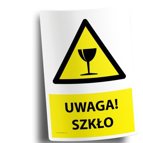 Naklejka 20x30 cm UWAGA SZKŁO Naklejka 20x30 cm UWAGA SZKŁO