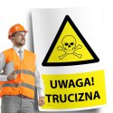 Naklejka 20x30 cm UWAGA TRUCIZNA