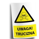 Naklejka 20x30 cm UWAGA TRUCIZNA