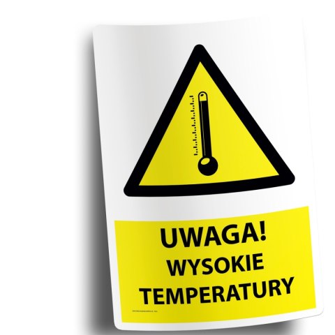 Naklejka 20x30 cm UWAGA WYSOKIE TEMPERATURY Naklejka 20x30 cm UWAGA WYSOKIE TEMPERATURY