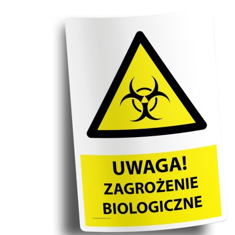 Naklejka 20x30 cm UWAGA ZAGROŻENIE BIOLOGICZNE Naklejka 20x30 cm UWAGA ZAGROŻENIE BIOLOGICZNE