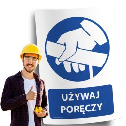 Naklejka 20x30 cm UŻYWAJ PORĘCZY