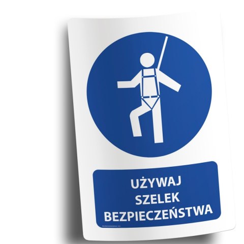 Naklejka 20x30 cm UŻYWAJ SZELEK BEZPIECZEŃSTWA Naklejka 20x30 cm UŻYWAJ SZELEK BEZPIECZEŃSTWA