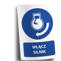 Naklejka 20x30 cm WŁĄCZ SILNIK