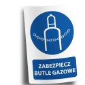 Naklejka 20x30 cm ZABEZPIECZ BUTLE GAZOWE Naklejka 20x30 cm ZABEZPIECZ BUTLE GAZOWE