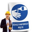 Naklejka 20x30 cm ZDEZYNFEKUJ RĘCE