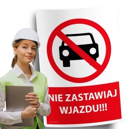 Naklejka 20x30cm NIE ZASTAWIAJ WJAZDU