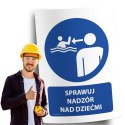 Naklejka 20x30cm SPRAWUJ NADZÓR NAD DZIEĆMI