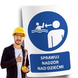Naklejka 20x30cm SPRAWUJ NADZÓR NAD DZIEĆMI