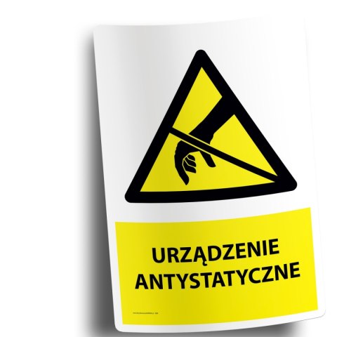 Naklejka 20x30cm URZĄDZENIE ANTYSTATYCZNE Naklejka 20x30cm URZĄDZENIE ANTYSTATYCZNE
