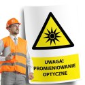 Naklejka 20x30cm UWAGA PROMIENIOWANIE OPTYCZNE Naklejka 20x30cm UWAGA PROMIENIOWANIE OPTYCZNE
