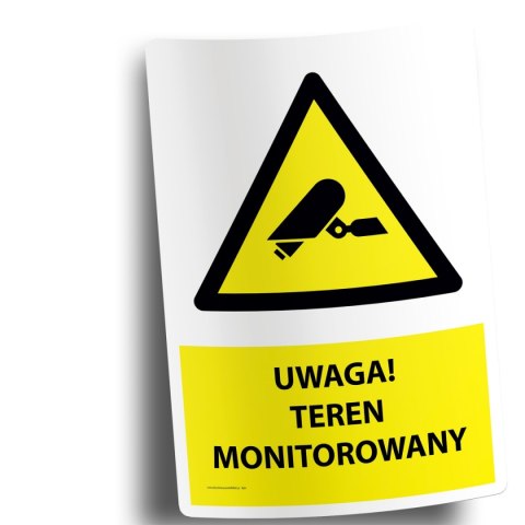 Naklejka 20x30cm UWAGA TEREN MONITOROWANY Naklejka 20x30cm UWAGA TEREN MONITOROWANY