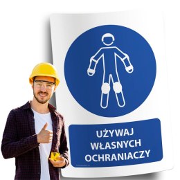 Naklejka 20x30cm UŻYWAJ WŁASNYCH OCHRANIACZY