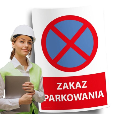 Naklejka 20x30cm ZAKAZ PARKOWANIA Naklejka 20x30cm ZAKAZ PARKOWANIA