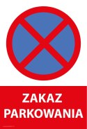Naklejka 20x30cm ZAKAZ PARKOWANIA