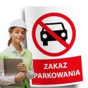 Naklejka 20x30cm ZAKAZ PARKOWANIA