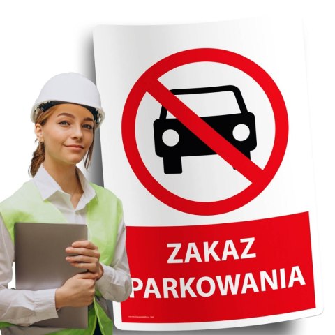 Naklejka 20x30cm ZAKAZ PARKOWANIA Naklejka 20x30cm ZAKAZ PARKOWANIA