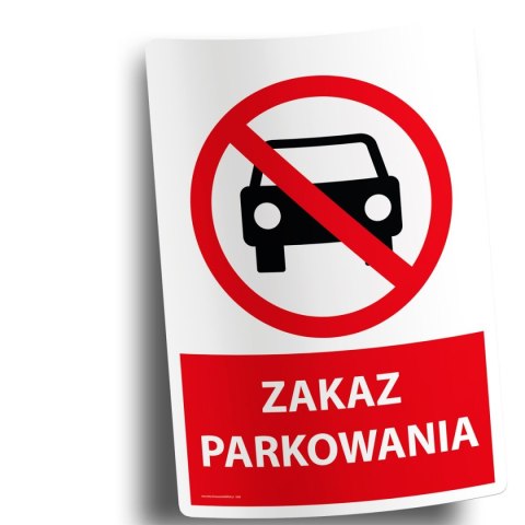 Naklejka 20x30cm ZAKAZ PARKOWANIA Naklejka 20x30cm ZAKAZ PARKOWANIA