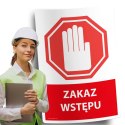 Naklejka 20x30cm ZAKAZ WSTĘPU