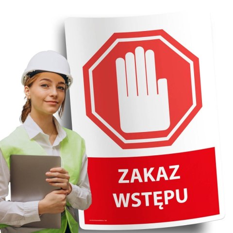 Naklejka 20x30cm ZAKAZ WSTĘPU Naklejka 20x30cm ZAKAZ WSTĘPU
