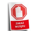 Naklejka 20x30cm ZAKAZ WSTĘPU